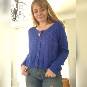 Comfy acrylic ocean blue sweater!